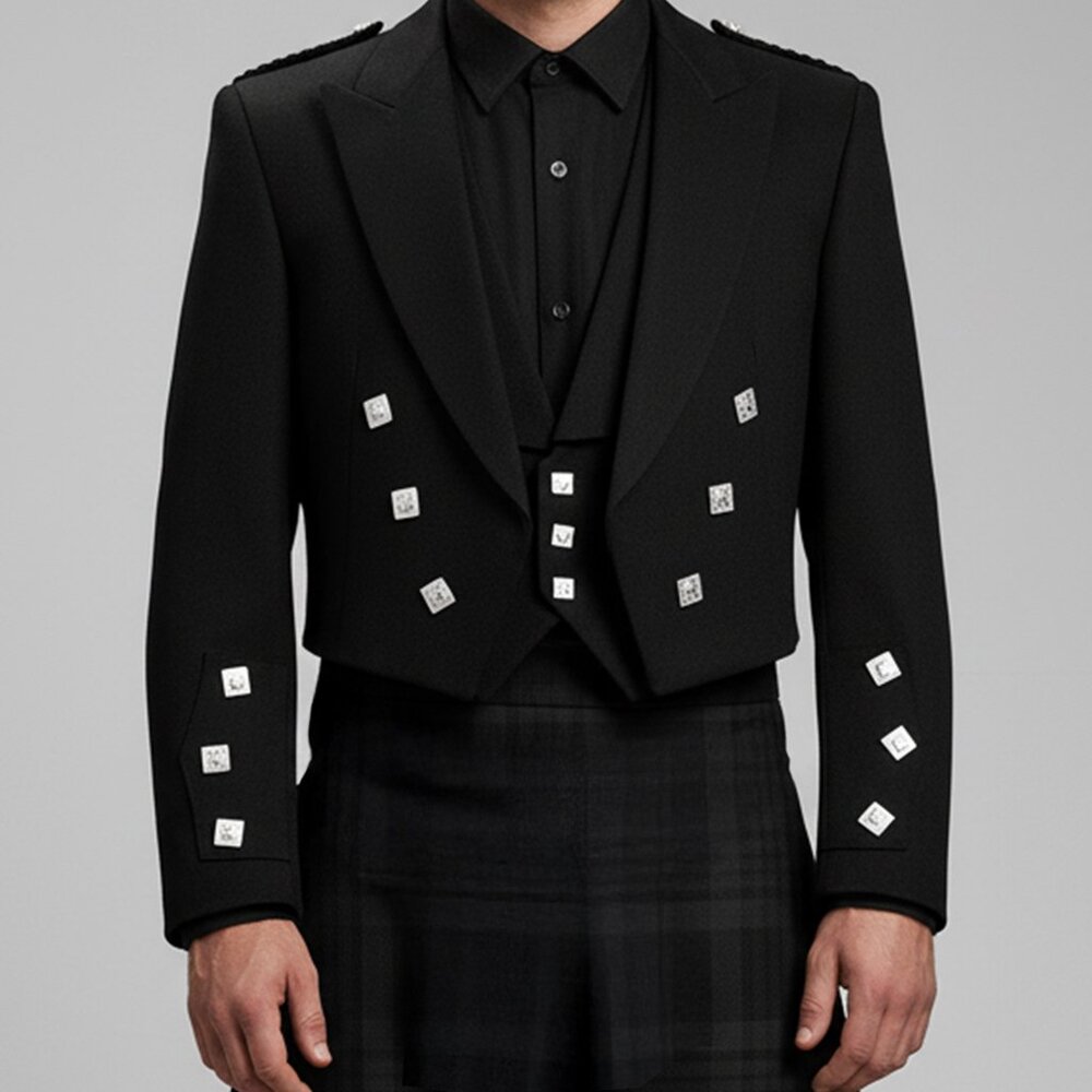 Men's Prince Charlie Jacket & Vest Black